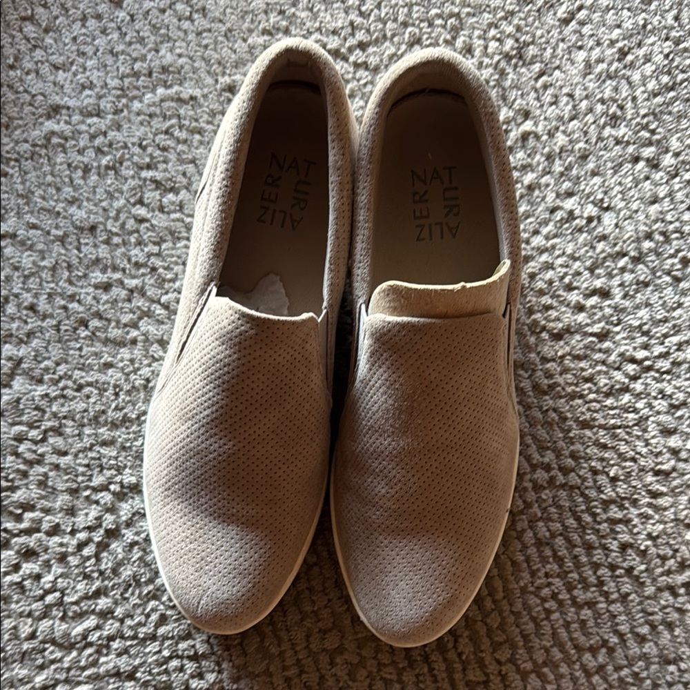 Naturalizer Tan Slip-On Flats with Textured Finish